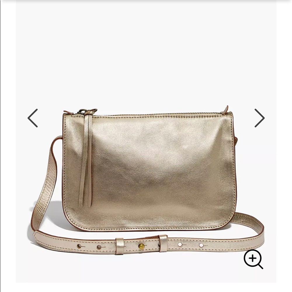 Madewell Simple Crossbody Bag in Gold Metallic